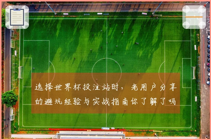选择世界杯投注站时，老用户分享的避坑经验与实战指南你了解了吗